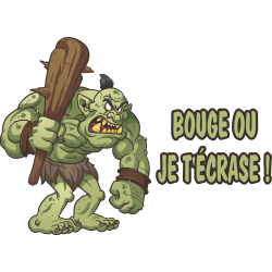 Autocollant Troll Je T'écrase