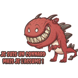 Autocollant Monstre Connard