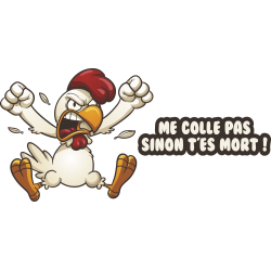 Autocollant Coq En Colère