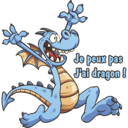 Autocollant Je Peux Pas J'ai Dragon