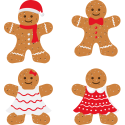 Autocollant Kit De Noël Bonhomme De Pain D'épice