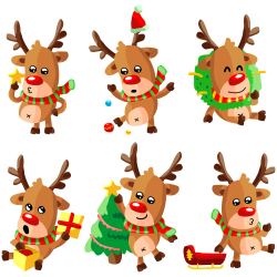 Autocollant Kit De Noël Rennes