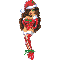 Autocollant Madame Noël