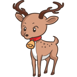 Autocollant Renne De Noël