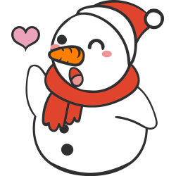 Autocollant Bonhomme De Neige Cur