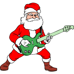 Autocollant Père Noël Rock 1