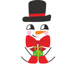 Autocollant Noël Bonhomme De Neige 4