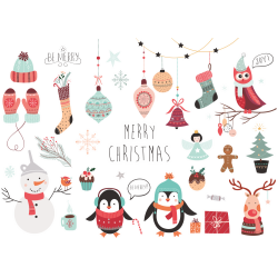 Autocollant Kit De Noël Merry Christmas