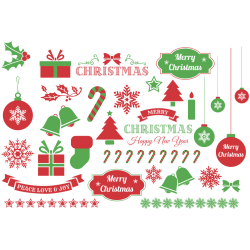Autocollant Kit De Noël Merry Christmas 1
