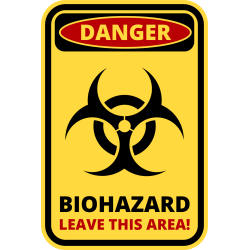 Autocollant Panneau Danger Biologique