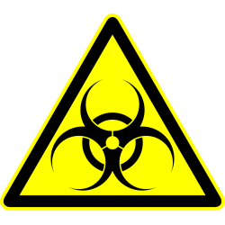 Autocollant Panneau Danger Biologique 1
