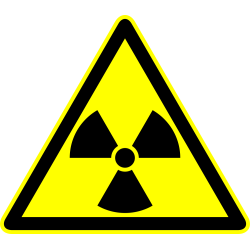 Autocollant Panneau Danger Radiation 1