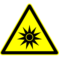 Autocollant Panneau Danger Rayonnement Optique
