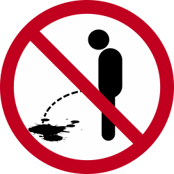 Autocollant Panneau Interdiction D'uriner Sur La Voie Publique