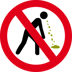 Autocollant Panneau Interdiction De Vomir Ou Cracher Sur La Voie Publique