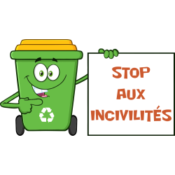 Autocollant Poubelle Respect Environnement Et Recyclage Stop Invicilités 3