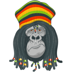 Autocollant Singe Gorille Rastz