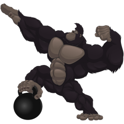 Autocollant Singe Gorille Athlète