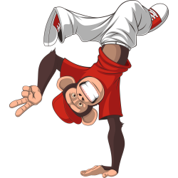 Autocollant Singe Chimpanzé Hip Hop