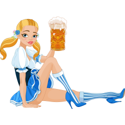 Autocollant Fille Bière