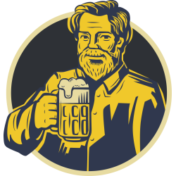 Autocollant Homme Bière 2