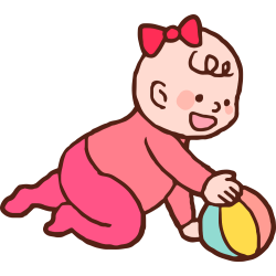 Autocollant Bébé Fille Ballon