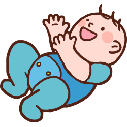 Autocollant Bébé Garçon Couché