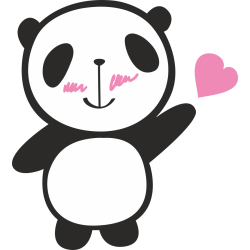 Autocollant Panda Cur