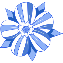 Autocollant Fleur Bleu
