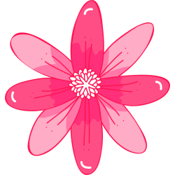 Autocollant Fleur Rose Pâle 1