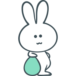 Autocollant Lapin uf Pâques Vert Debout