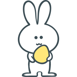 Autocollant Lapins uf Pâques Jaune 1