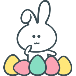 Autocollant Lapin ufs Pâques