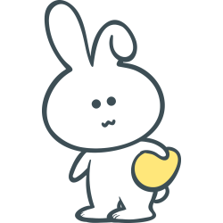 Autocollant Lapin uf Pâques Jaune 2