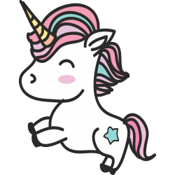 Autocollant Licorne Etoile