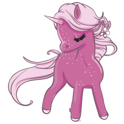 Autocollant Licorne Rose 3