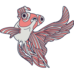 Autocollant Poisson Rouge