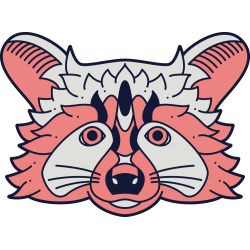 Autocollant Raton Laveur 1