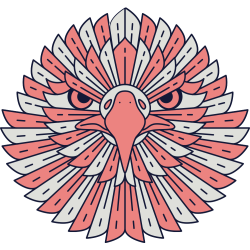 Autocollant Tête Aigle