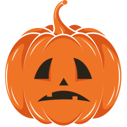 Autocollant Halloween Citrouille 4