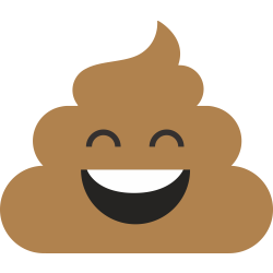 Autocollant Crotte Emoticone Sourire