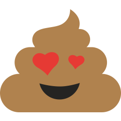 Autocollant Crotte Emoticone Cur