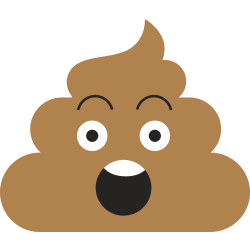 Autocollant Crotte Emoticone Surpris