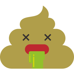 Autocollant Crotte Emoticone Malade