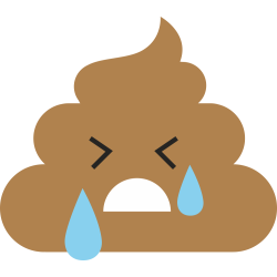 Autocollant Crotte Emoticone Pleurs