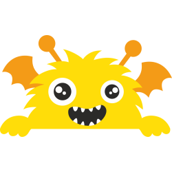 Autocollant Mignon Petit Monstre 1