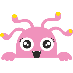 Autocollant Mignon Petit Monstre 2