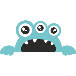 Autocollant Mignon Petit Monstre 5