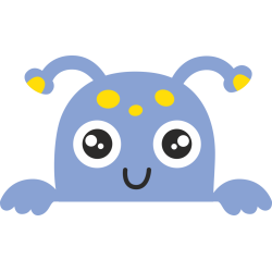 Autocollant Mignon Petit Monstre 6