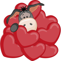 Autocollant âne Mignon Cur